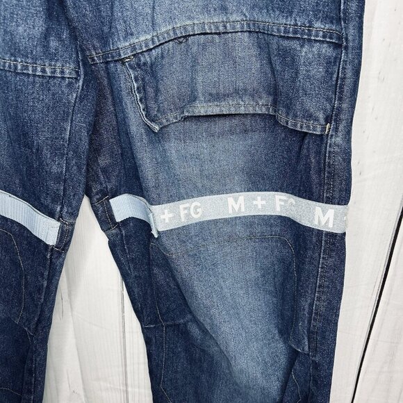 Vtg Marithe Francois Girbaud Denim Jeans Sz 42x35 Y2K Baggy Blue Shuttle Tape - Picture 8 of 16